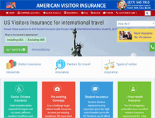Tablet Screenshot of americanvisitorinsurance.com
